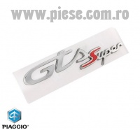 Sigla scris „GTS Super” laterala originala Vespa GTS Super (17-22) - GTS Super HPE 4T LC 125-300cc - montaj lateral